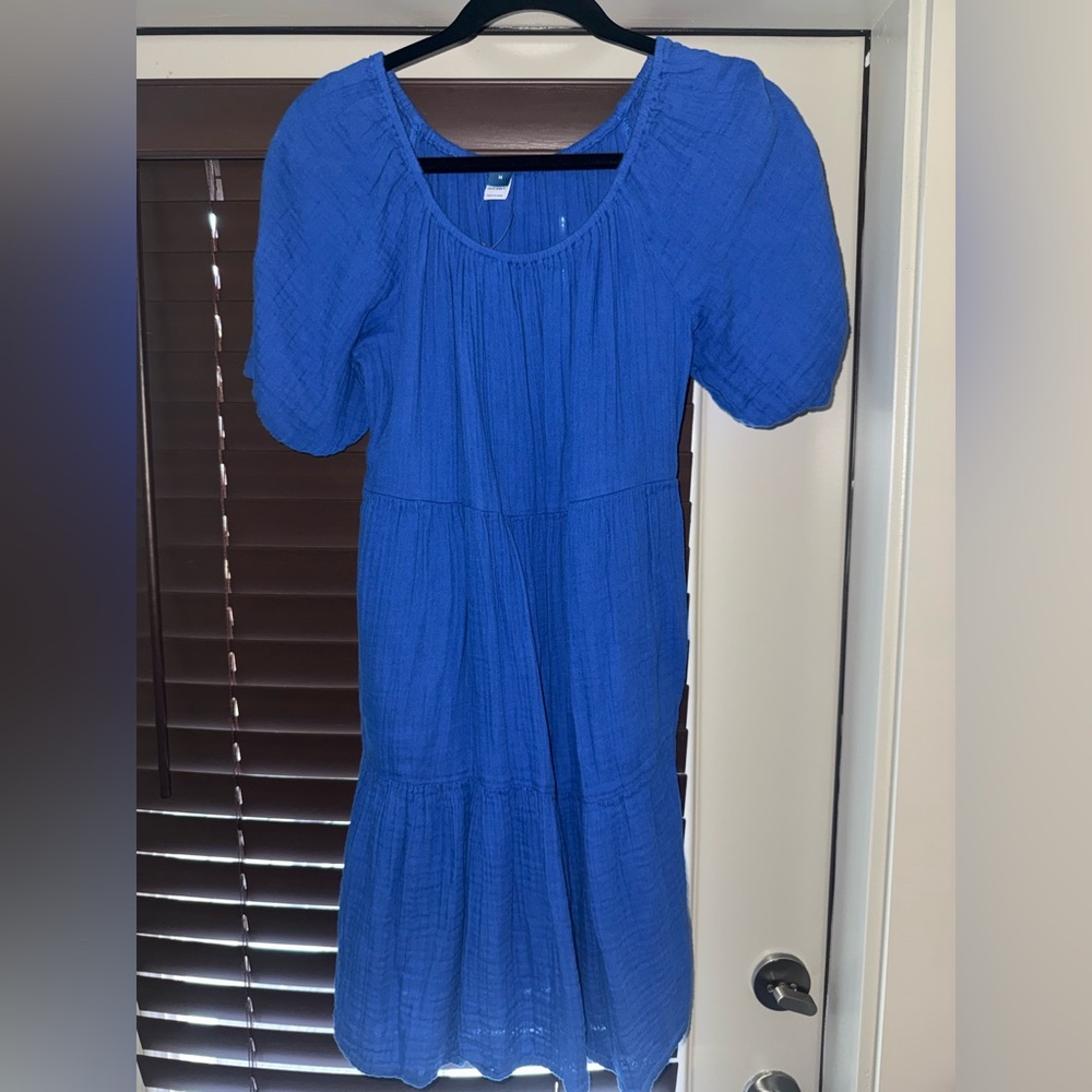 Old Navy Vibrant Blue Textured Dress